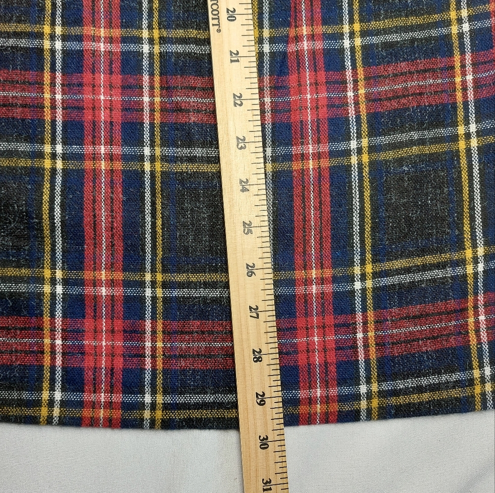 Encore Vintage 80s Plaid Pleated Pencil Maxi Skirt, Medium - Picture 10 of 11